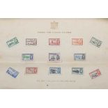 Turks and Caicos Islands set of 13 imperf proofs on gummed watermark paper for 1950 definitive