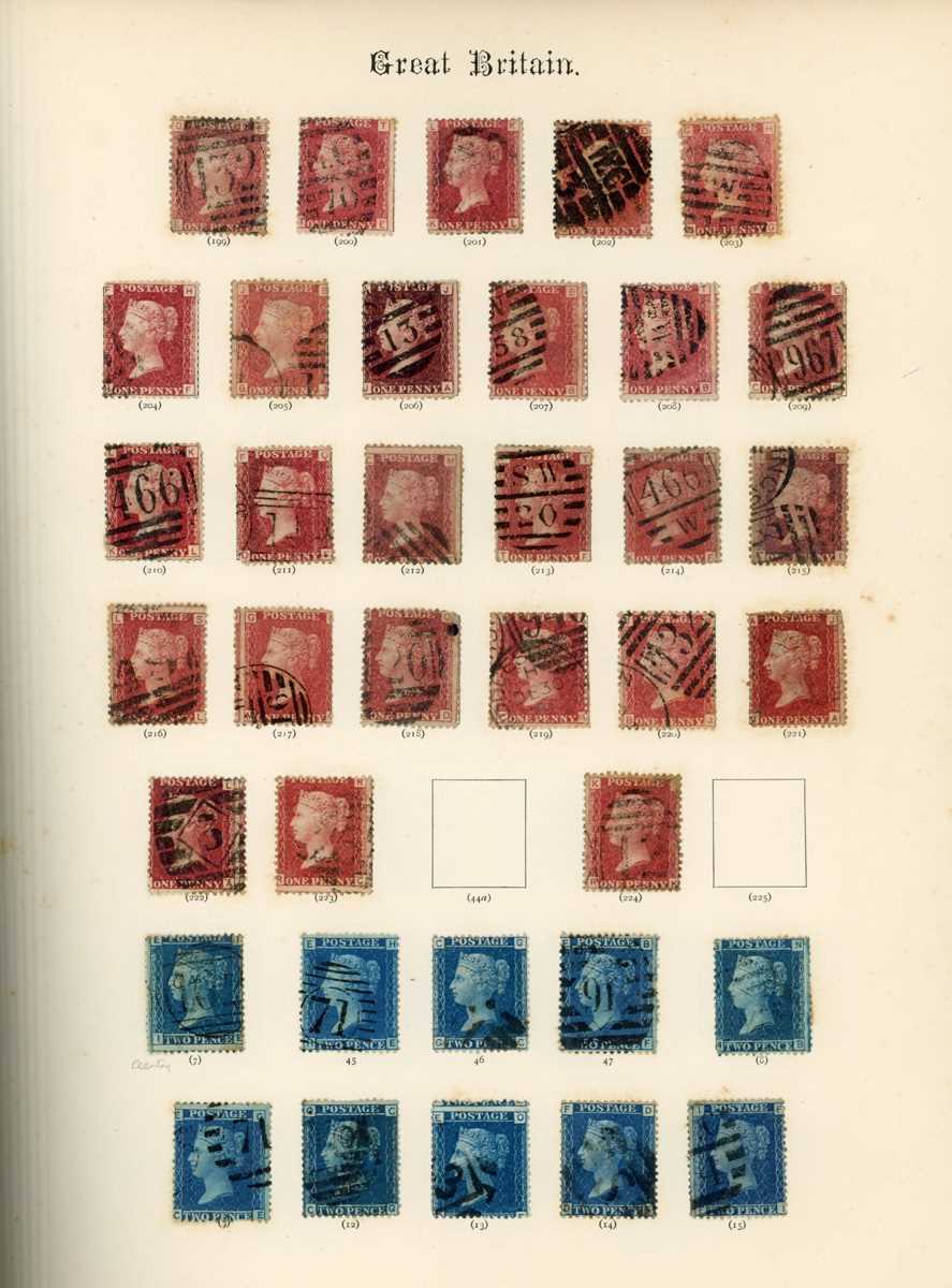 Great Britain Windsor stamp album from 1840 1d black (3), 2d blue (2) used poor margins, surface - Image 3 of 7