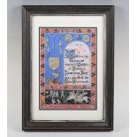 ILLUMINATED MANUSCRIPT. An illuminated manuscript on vellum attributed to Esther Faithfull Fleet,