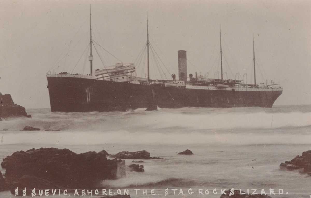 A group of eight postcards of shipwrecks and disasters, including postcards titled ‘Wreck of SS - Bild 7 aus 8