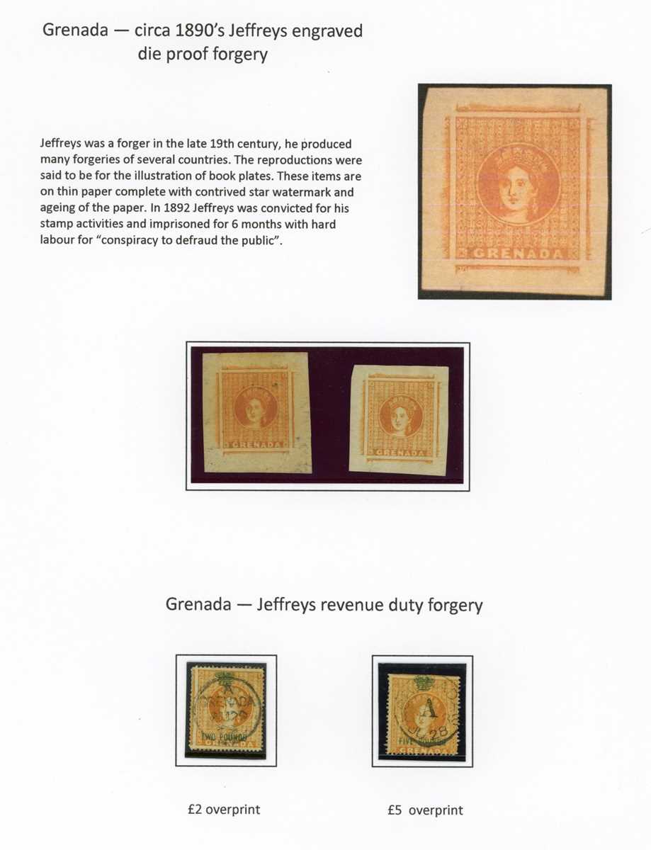 Chalon heads specialized stamp collection of genuine stamps, proofs, forgeries well written up in an - Bild 8 aus 22