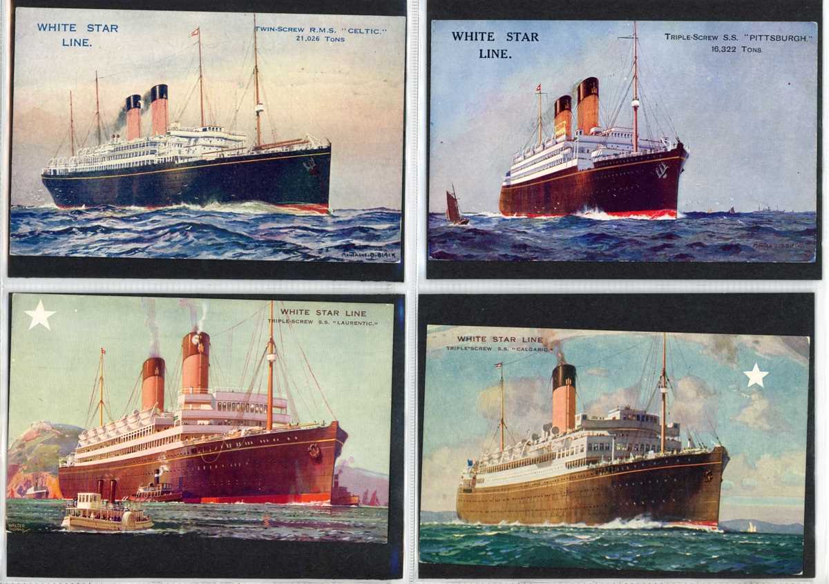 An album containing approximately 176 postcards of shipping interest, including postcards - Bild 7 aus 8