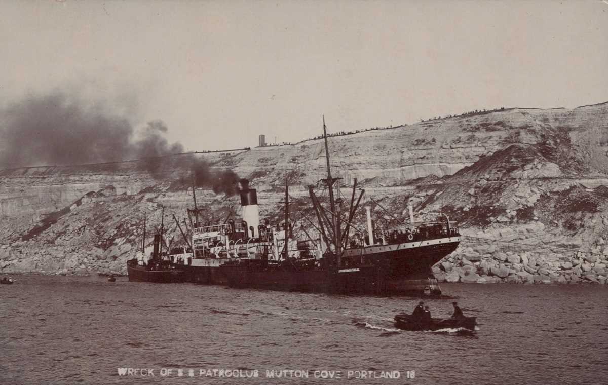 A group of eight postcards of shipwrecks and disasters, including postcards titled ‘Wreck of SS