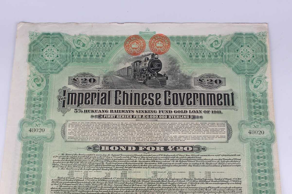 SHARE CERTIFICATES. A Government of the Chinese Republic Province of Petchili 5½% gold loan of - Image 27 of 72