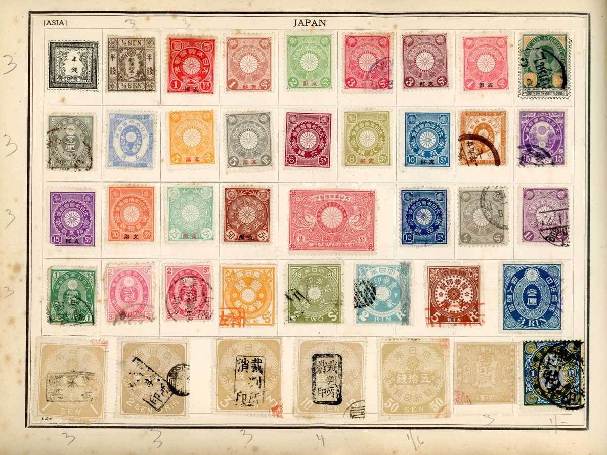 World stamps in early improved album with Great Britain with 1d reds, Edward VII ½d to one shilling, - Image 2 of 8