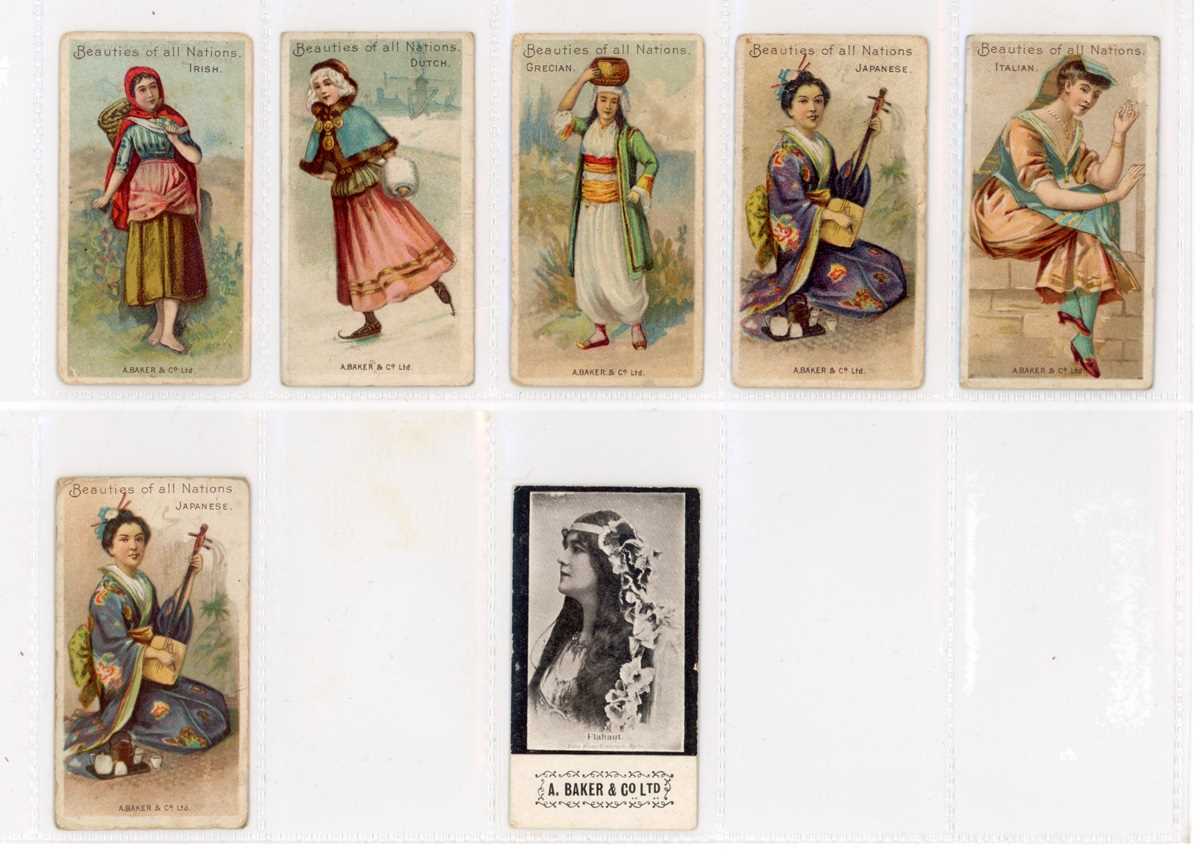 A collection of cigarette cards in three albums, including 15 Baker ‘Beauties of All Nations’, a set - Bild 6 aus 10