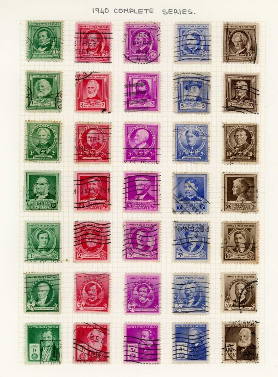 World stamps in three albums, including Strand album with Great Britain British Commonwealth, USA