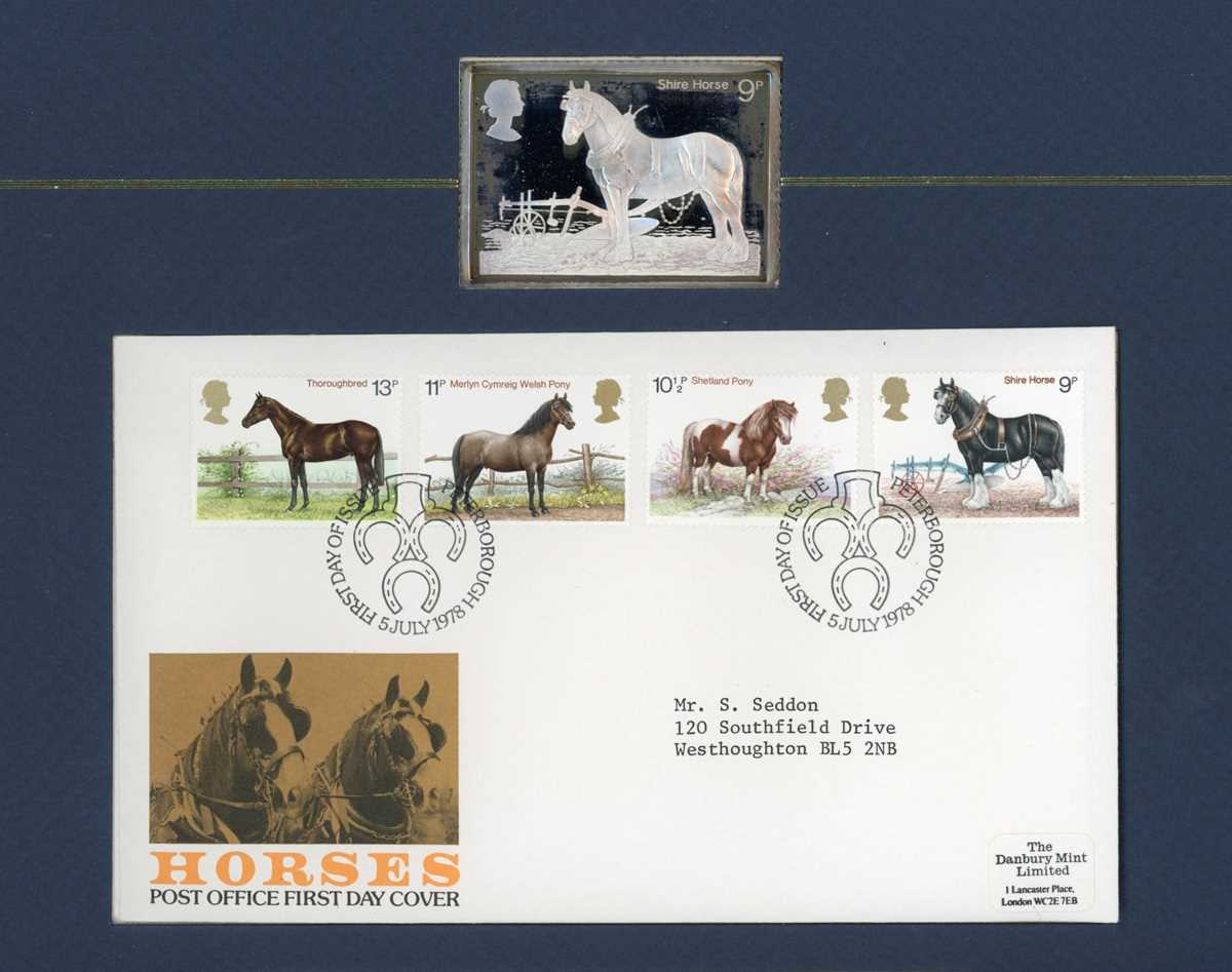 1978 Post Office commemorative stamp album, first day covers with six solid sterling silver stamp - Image 4 of 6