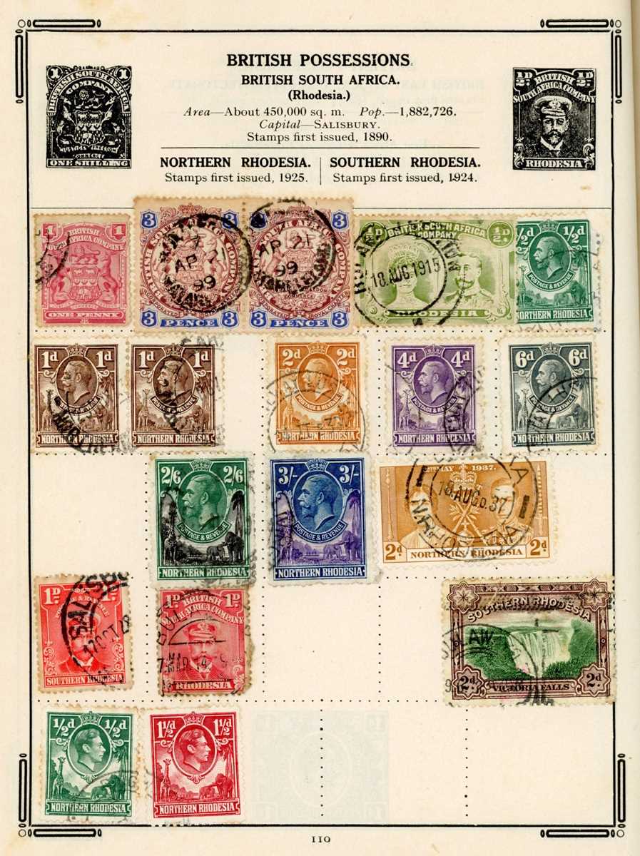 World stamps in albums in albums with Great Britain, British Commonwealth mostly early stamps. - Bild 3 aus 6
