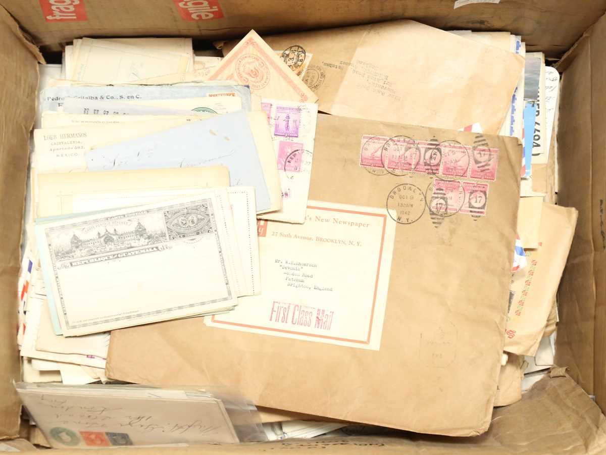 World postal history with much USA, including wartime, censors, airmails, Mexico pre stamp covers, - Bild 5 aus 5