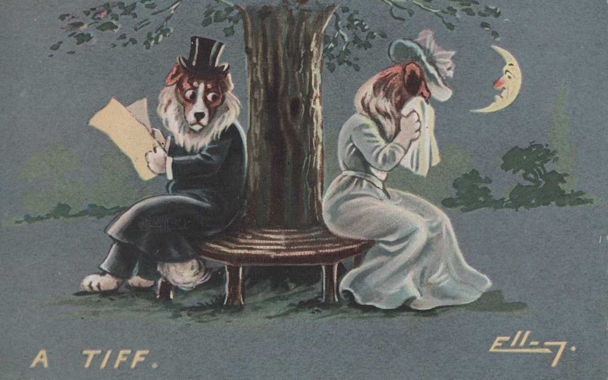 An album containing approximately 59 postcards, the majority artist or comic/humorous postcards - Image 4 of 7