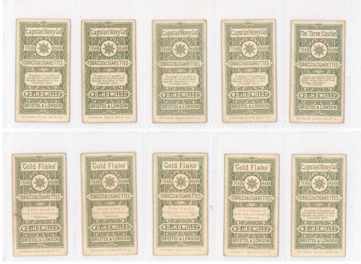 A set of 50 Wills 'Cricketers Series' cigarette cards circa 1901, together with 16 Wills ‘ - Image 11 of 19