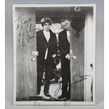 AUTOGRAPH. An autographed black and white photograph signed by Frank Sinatra and Jacqueline Bisset