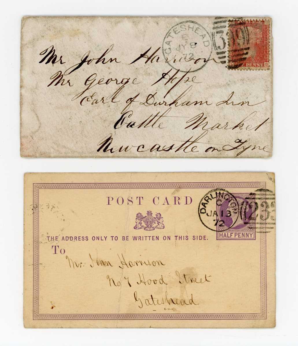 A group of postal history with Great Britain 1d reds, 1871 ½d Plate 6 on wrapper, Japan. - Image 5 of 5