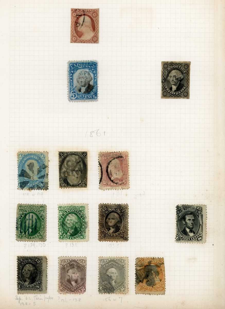 USA stamp collection in two albums from 1851 3 cents and 12 cents used, 1870-75 to 90 cents carmine, - Image 6 of 7