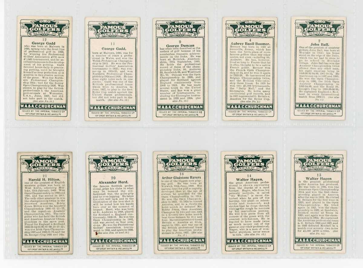 An album of cigarette and trade cards of sport interest, including a set of 25 Morris ‘Golf - Image 3 of 12