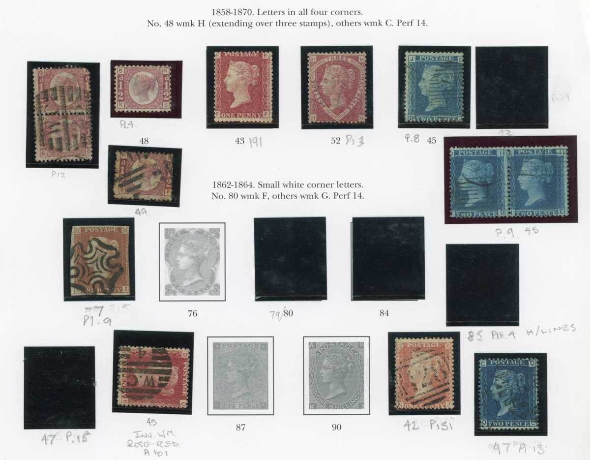 Great Britain stamps in Stanley Gibbons printed album from 1840 1d black used (2) surface printed, - Image 2 of 9