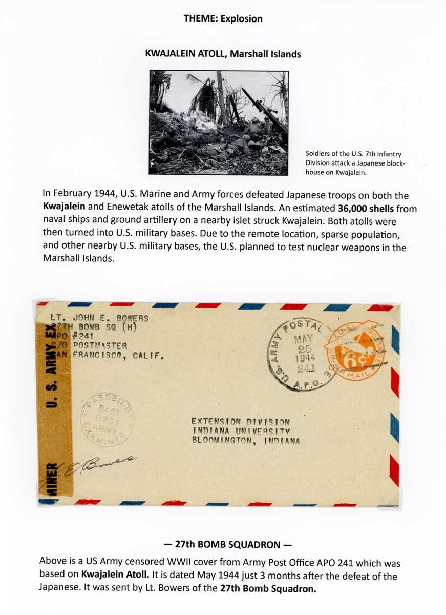 Thematic collection on 'Explosions' with covers of Atomic Bomb Test 1957/58 on Christmas Island, - Bild 8 aus 14