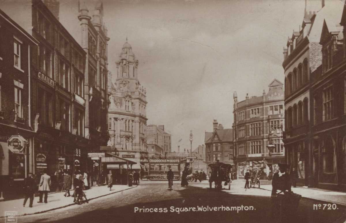 A collection of 45 postcards of Staffordshire, including photographic postcards titled 'Dudley - Image 3 of 7