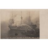 A collection of 12 postcards relating the Wellesley Training Ship in North Shields, including a