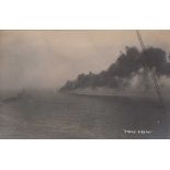 An album containing approximately 204 postcards of naval interest including portraits of ships and