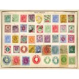 World stamps in early improved album with Great Britain with 1d reds, Edward VII ½d to one shilling,