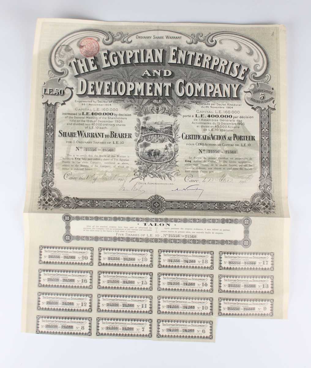 SHARE CERTIFICATES. An Ottoman Railway Company from Smyrna to Aidin £20 share certificate, No. - Image 4 of 43