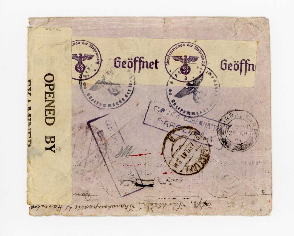 Gibraltar Second World War postal history with censor markings, field post offices, undercover mail, - Image 10 of 10
