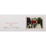 AUTOGRAPH, ROYALTY. A royal Christmas card signed by King Charles III, when prince, and Diana,