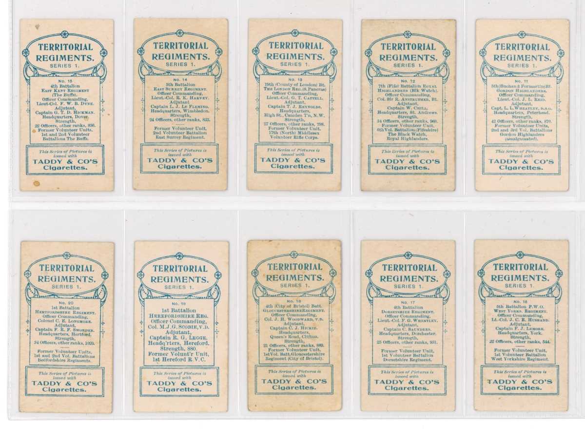 A set of 25 Taddy 'Territorial Regiments' cigarette cards circa 1908. - Bild 5 aus 7