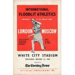 ATHLETICS. An Official Programme for 'International Floodlit Athletics' at White City Stadium,