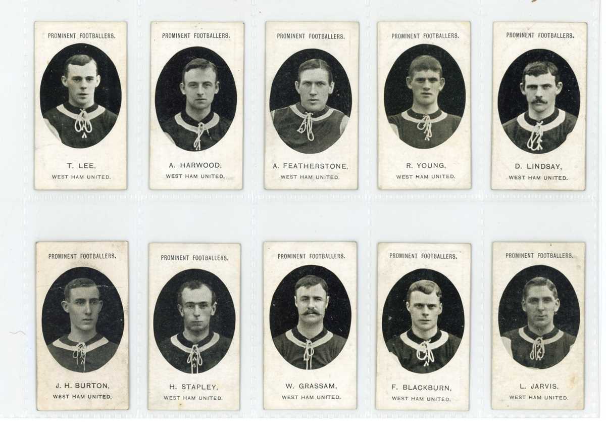 A group of 15 Taddy ‘Prominent Footballers’ cigarette cards circa 1907-1909, all West Ham players, - Image 2 of 5