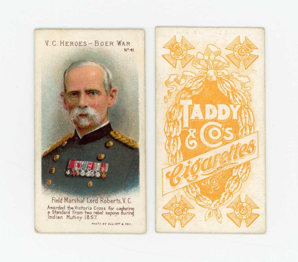 An album containing approximately 160 Taddy cigarette cards, including a set of 20 ‘VC Heroes - Boer