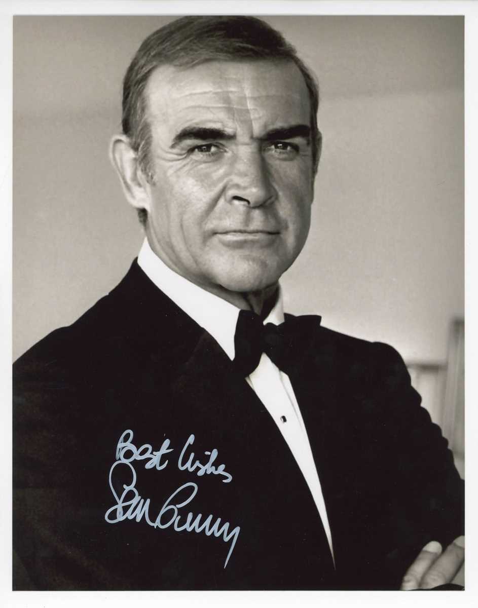 AUTOGRAPHS, JAMES BOND 007. A group of six signed photographs of actors who have played James