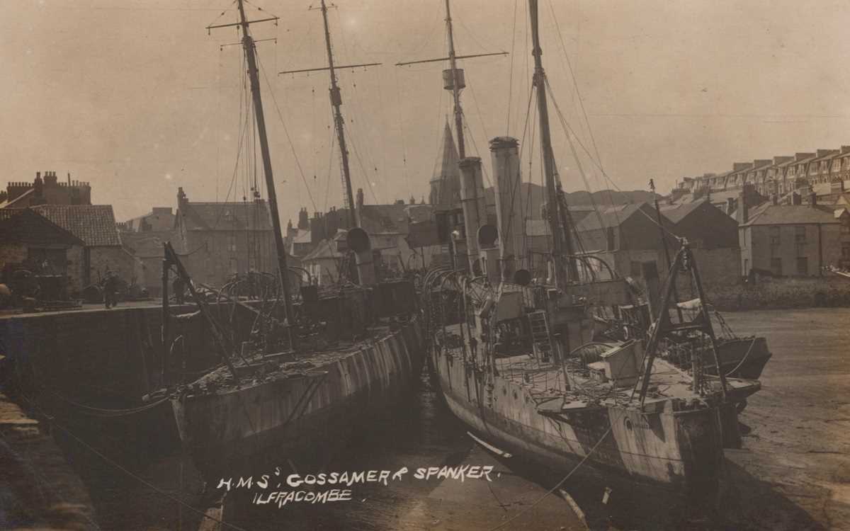 A group of eight postcards of shipwrecks and disasters, including postcards titled ‘Wreck of SS - Bild 8 aus 8