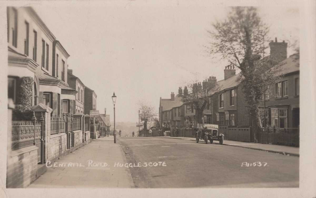 A collection of 37 postcards of Leicestershire including photographic postcards titled ‘Central