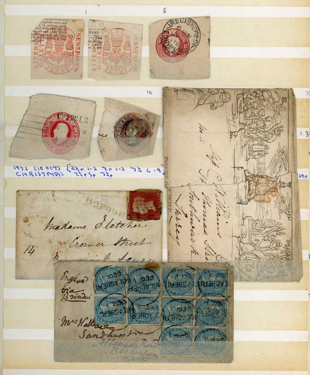 World stamps in two albums and eight stock books - Great Britain from 1840 1d blacks (cut into), - Bild 3 aus 6