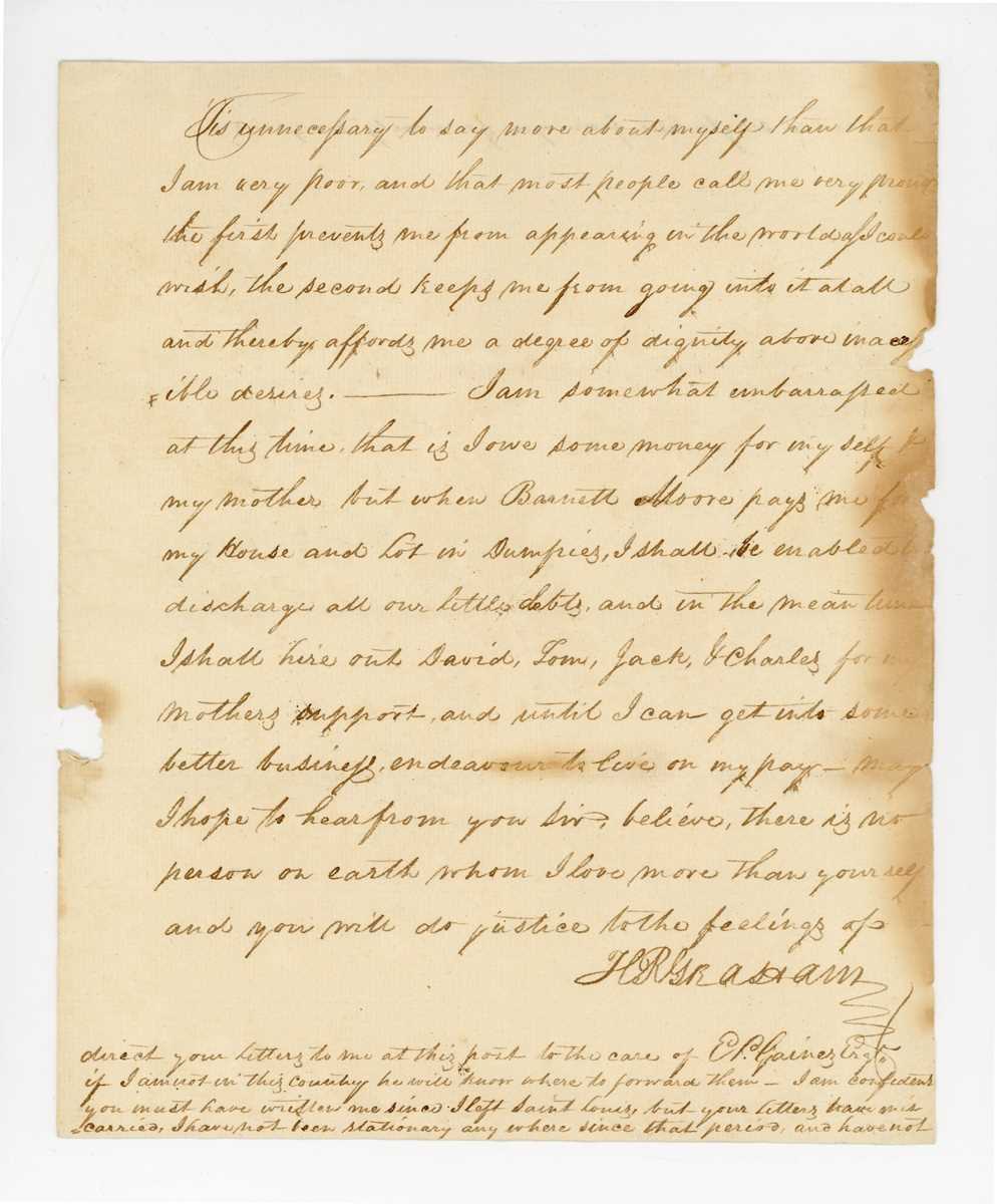 AMERICAN HISTORY. Two autographed letters signed (a.l.s.) by Lieut Henry R. Graham dated 1st July - Image 4 of 7