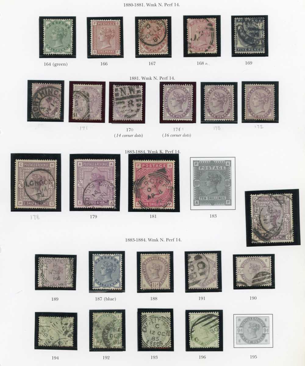 Great Britain stamps in Stanley Gibbons printed album from 1840 1d black used (2) surface printed, - Image 3 of 9