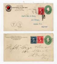 World postal history with much USA, including wartime, censors, airmails, Mexico pre stamp covers,