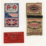 MATCHBOOKS. A collection of 48 mounted matchbook covers, including examples by Bryant and May, J.