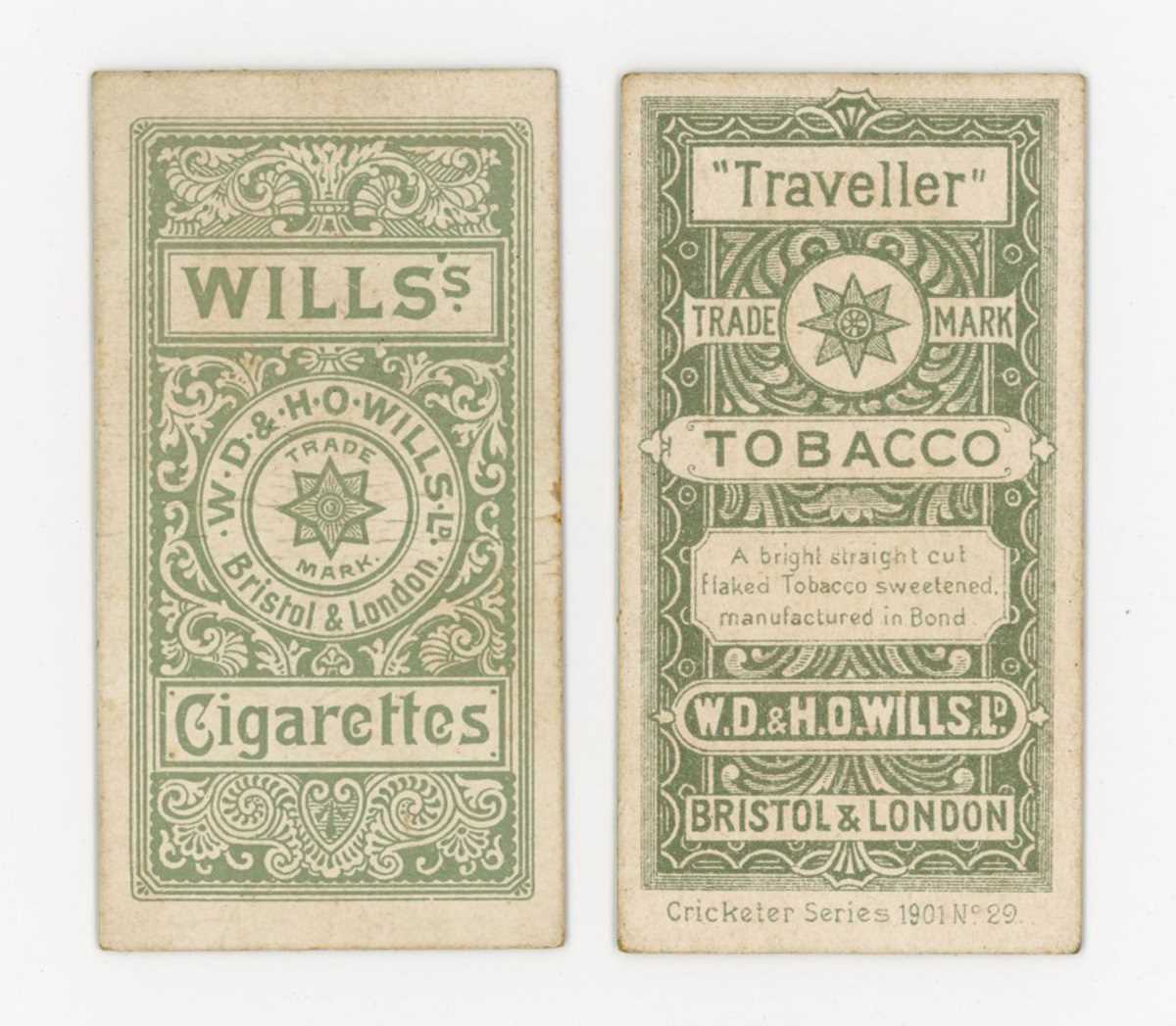 A set of 50 Wills 'Cricketers Series' cigarette cards circa 1901, together with 16 Wills ‘ - Image 19 of 19