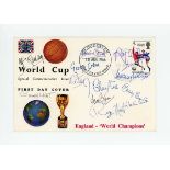 AUTOGRAPHS. A 1966 World Cup Commemorative First Day Cover signed by members of the England football