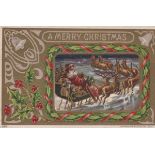A group of 16 Christmas greetings postcards, comprising 8 hold-to-light postcards and 8 featuring