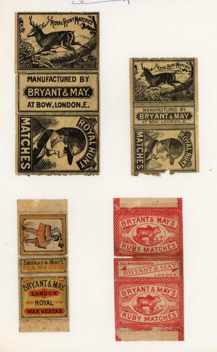MATCHBOOKS. A collection of 48 mounted matchbook covers, including examples by Bryant and May, J. - Image 3 of 3
