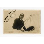 AVIATION. A signed postcard of Louis Arbon Strange, dated ‘Hendon, April 27th 1914’, together with a