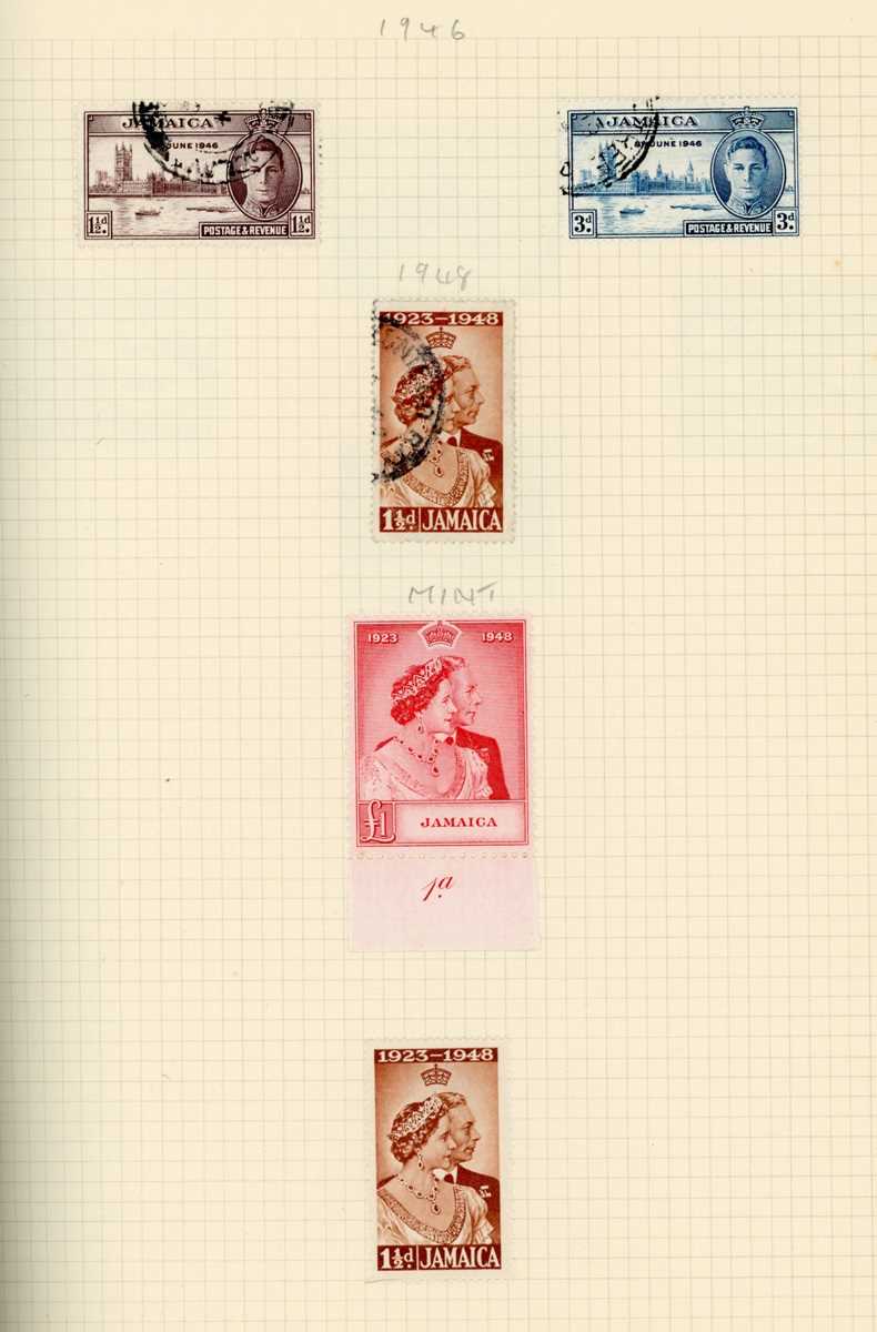 World stamps in three albums with British Commonwealth Australia, Jamaica plus loose on cards, - Image 6 of 7
