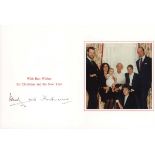 ROYALTY. An Autographed Editions HRH Prince Michael of Kent signed First Day Cover, a Christmas card