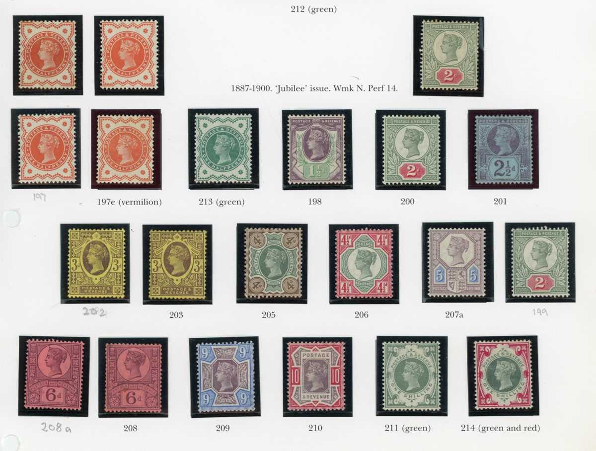 Great Britain stamps in Stanley Gibbons printed album from 1840 1d black used (2) surface printed, - Image 4 of 9