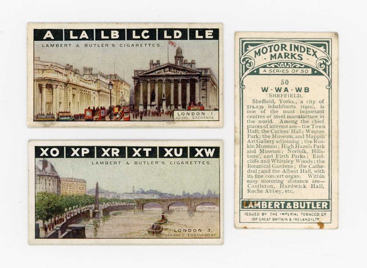 A large collection of cigarette and trade cards in 38 albums, including 65 Lambert & Butler ‘Motor